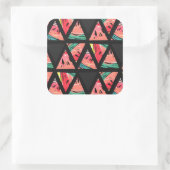 Handtekening Abstract watermeloenpatroon Vierkante Sticker (Tas)