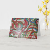 Handtekening Abstract Wenskaart Kaart (Gele Bloem)