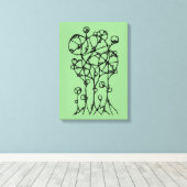 Handtekening - Abstracte structuurgroep 1 Canvas Afdruk (Insitu (Houten vloer))