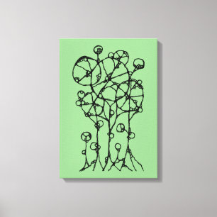 Handtekening - Abstracte structuurgroep 1 Canvas Afdruk