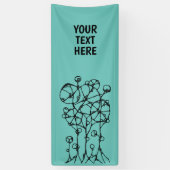 Handtekening - Abstracte structuurgroep 1 Spandoek (Verticaal)