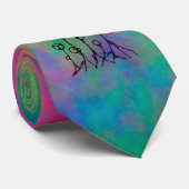 Handtekening - Abstracte structuurgroep 1 Stropdas (Opgerold)