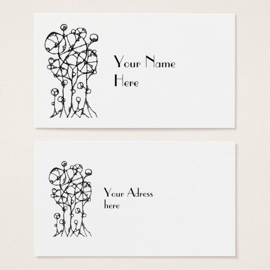 Handtekening - Abstracte structuurgroep 1 Visitekaartje (Voorkant /achterkant)