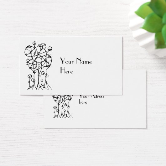 Handtekening - Abstracte structuurgroep 1 Visitekaartje (Bureau)