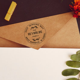 Handtekening  adres tweegigs rubberstempel