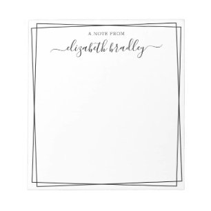 Handtekening afbeelding   Van het bureau van het N Notitieblok