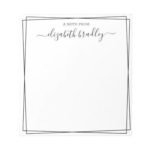 Handtekening afbeelding | Van het bureau van het N Notitieblok (Voorkant)