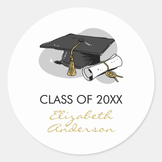 Handtekening Afsluitzegel Ronde Sticker (Voorkant)