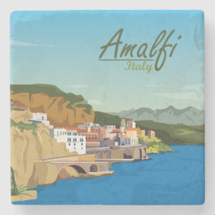 Handtekening Amalfi Italië landschapsschets Stenen Onderzetter