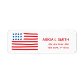 Handtekening Amerikaanse vlag Etiket (Voorkant)