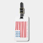 Handtekening Amerikaanse vlag | Gepersonaliseerd Bagagelabel (Voorkant verticaal)