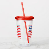 Handtekening Amerikaanse vlag | Speciaal patriotti Acryl Drinkbeker (Links)