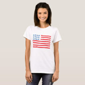 Handtekening Amerikaanse vlag T-shirt (Voorkant volledig)
