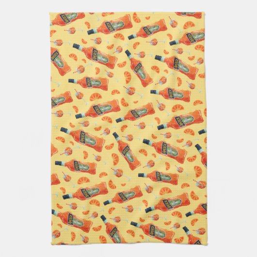 Handtekening Aperol Spritz Cocktail Hour Tea Towel Theedoek (Verticaal)