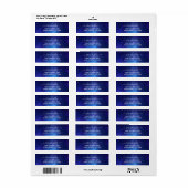 Handtekening Aqua Blauwe Galactisch Centrum Hemels Etiket (Full Sheet)