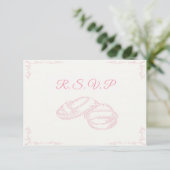 Handtekening Baby Girl RSVP-kaart RSVP Kaartje (Staand voorkant)