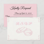 Handtekening Baby Girl RSVP-kaart RSVP Kaartje (Voorkant / Achterkant)