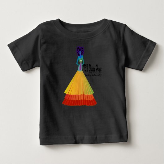 Handtekening Baby T-shirt met zwart Raglan Sleeve (Voorkant)
