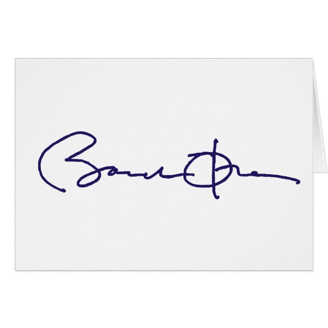 Handtekening Barack Obama (Voorkant Horizontaal)