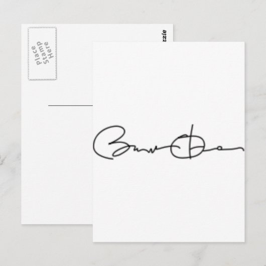 Handtekening Barack Obama Briefkaart (Voorkant / Achterkant)