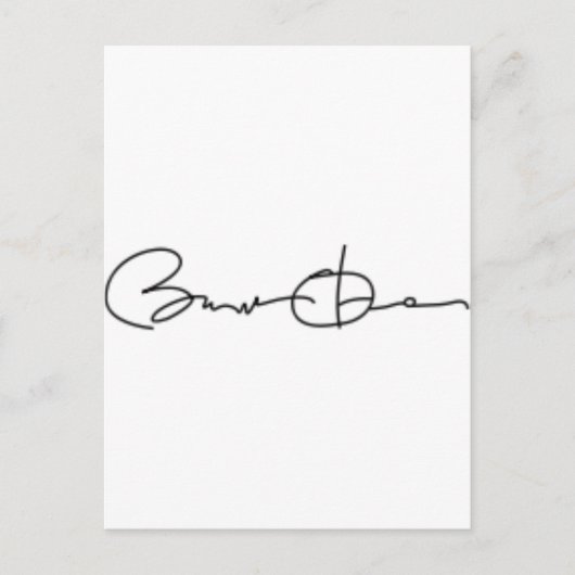 Handtekening Barack Obama Briefkaart (Voorkant)