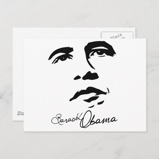 Handtekening Barack Obama Briefkaart (Voorkant / Achterkant)