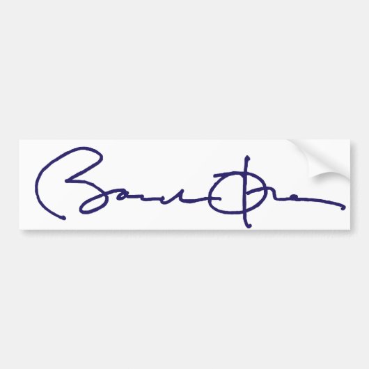 Handtekening Barack Obama Bumpersticker (Voorkant)