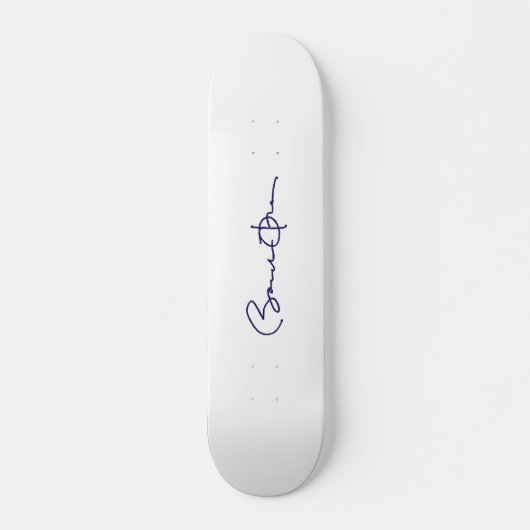 Handtekening Barack Obama Persoonlijk Skateboard (Voorkant)