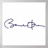 Handtekening Barack Obama Poster (Voorkant)