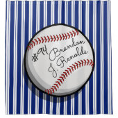 Handtekening Baseball Gepersonaliseerd naam Douchegordijn (Voorkant)