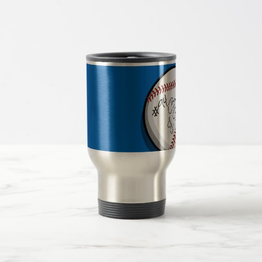 Handtekening Baseball Gepersonaliseerd naam Reisbeker (Center)