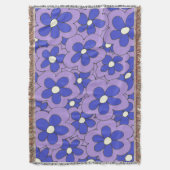 Handtekening blauw en Paars ventilatorontwerp Deken (Voorkant Verticaal)