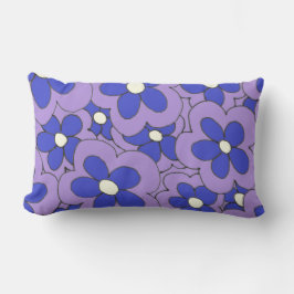 Handtekening blauw en Paars ventilatorontwerp Kussen