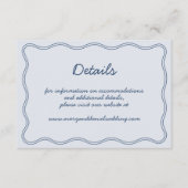 Handtekening  blauw Handschrift Details Informatiekaartje (Voorkant)