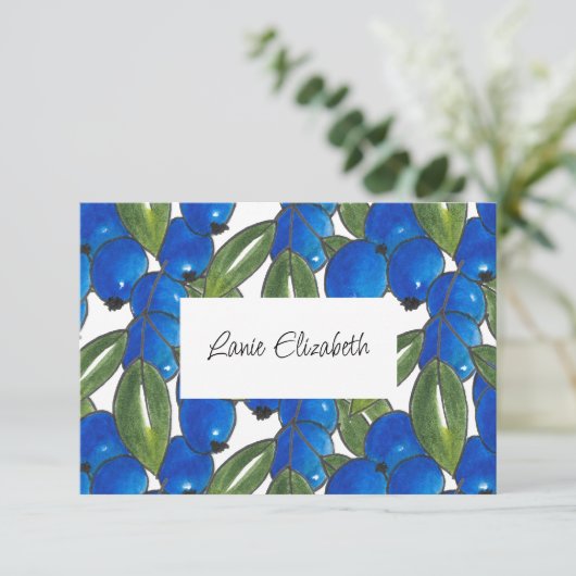 Handtekening Blauwbes (Staand voorkant)