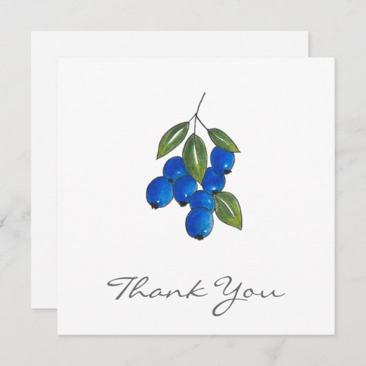 Handtekening Blauwbes Bedankkaart (Voorkant / Achterkant)