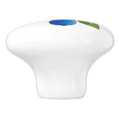 Handtekening Blauwbes Keramische Knop (Zijkant)