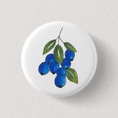 Handtekening Blauwbes Ronde Button 3,2 Cm (Voorkant)