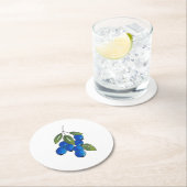 Handtekening Blauwbes Ronde Kartonnen Onderzetter (Insitu)