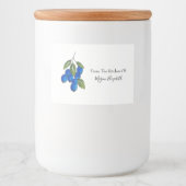 Handtekening Blauwbes Voedselcontainer Etiket (Voorkant)