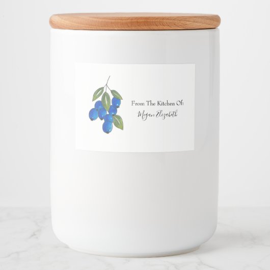 Handtekening Blauwbes Voedselcontainer Etiket (Voorkant)