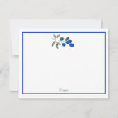 Handtekening blauwe bosbessen 2 notitiekaartje (Voorkant)