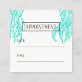 Handtekening Blauwgroen hair Girl Beauty Salon App Afsprakenkaartje (Achterkant)