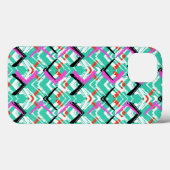 Handtekening Blauwgroen Zig Zag Patroon Case-Mate iPhone Case (Achterkant (horizontaal))