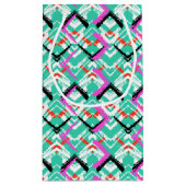 Handtekening Blauwgroen Zig Zag Patroon Klein Cadeauzakje (Achterkant)