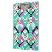 Handtekening Blauwgroen Zig Zag Patroon Klembord (Links)
