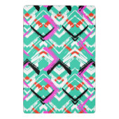 Handtekening Blauwgroen Zig Zag Patroon Mini Klembord (Achterkant)