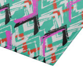 Handtekening Blauwgroen Zig Zag Patroon Snijplank (Hoek)