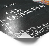 Handtekening bord met bride- en Groom-Drink Foto Afdruk (Hoek)