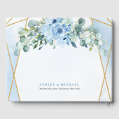 Handtekening bordeaux bloemenboog gouden bruiloft gastenboek (Achterkant)